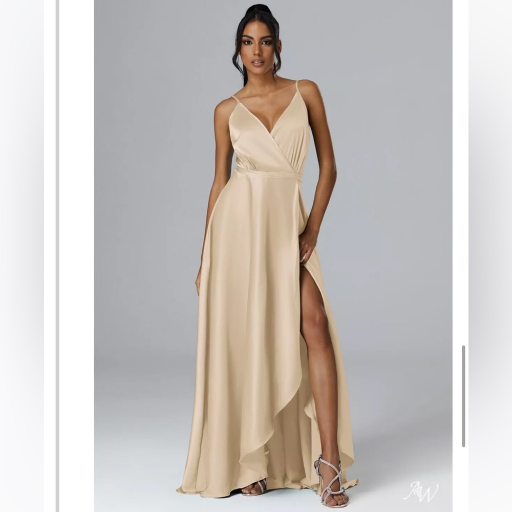AW BRIDAL CHAMPAGNE SAGE DRESS